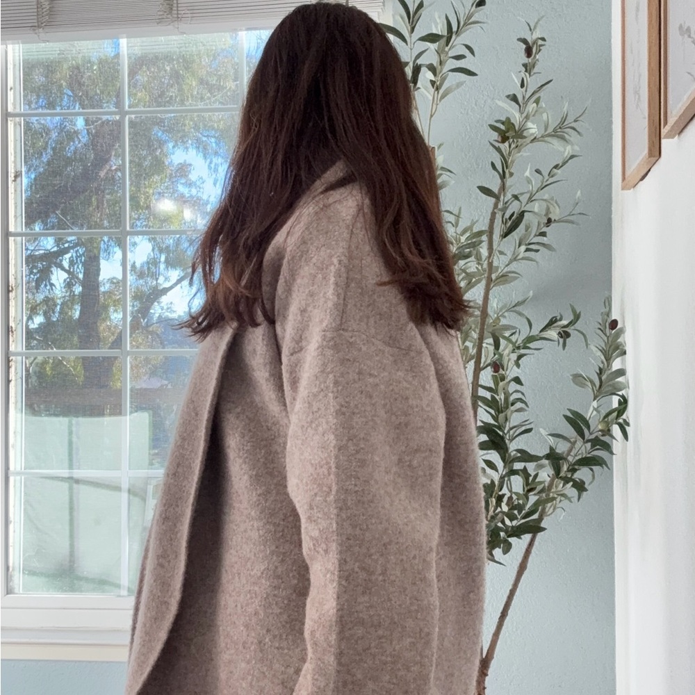 SOLD - Anthropologie Beige Cape Coat